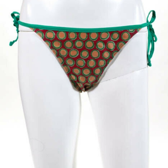 0039 Italy Red Green Polka Dot Bikini 2 piece new - Picture 5 of 7